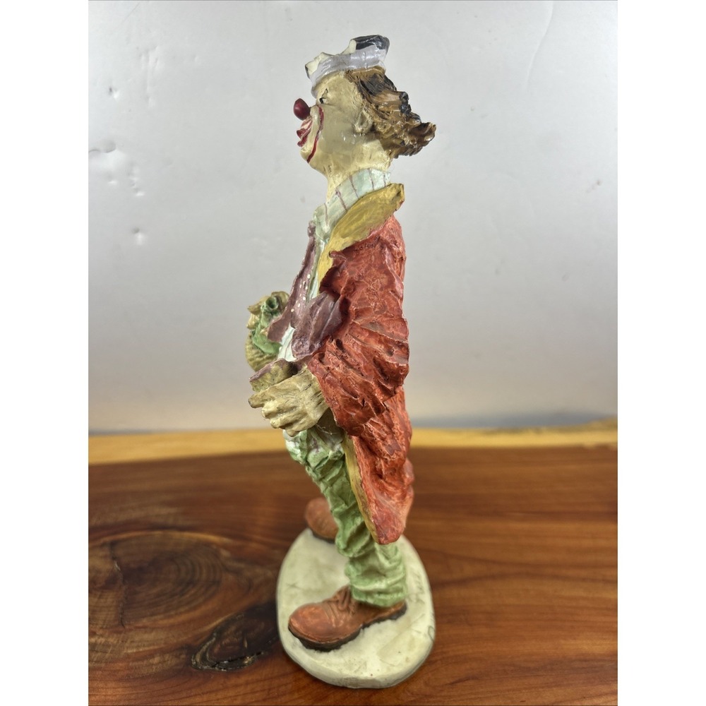 Albert E Price Drunk Clown Figurine Drinking Glass & Wine Bottle, Pocelain Clown - Picture 2 of 7